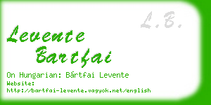 levente bartfai business card